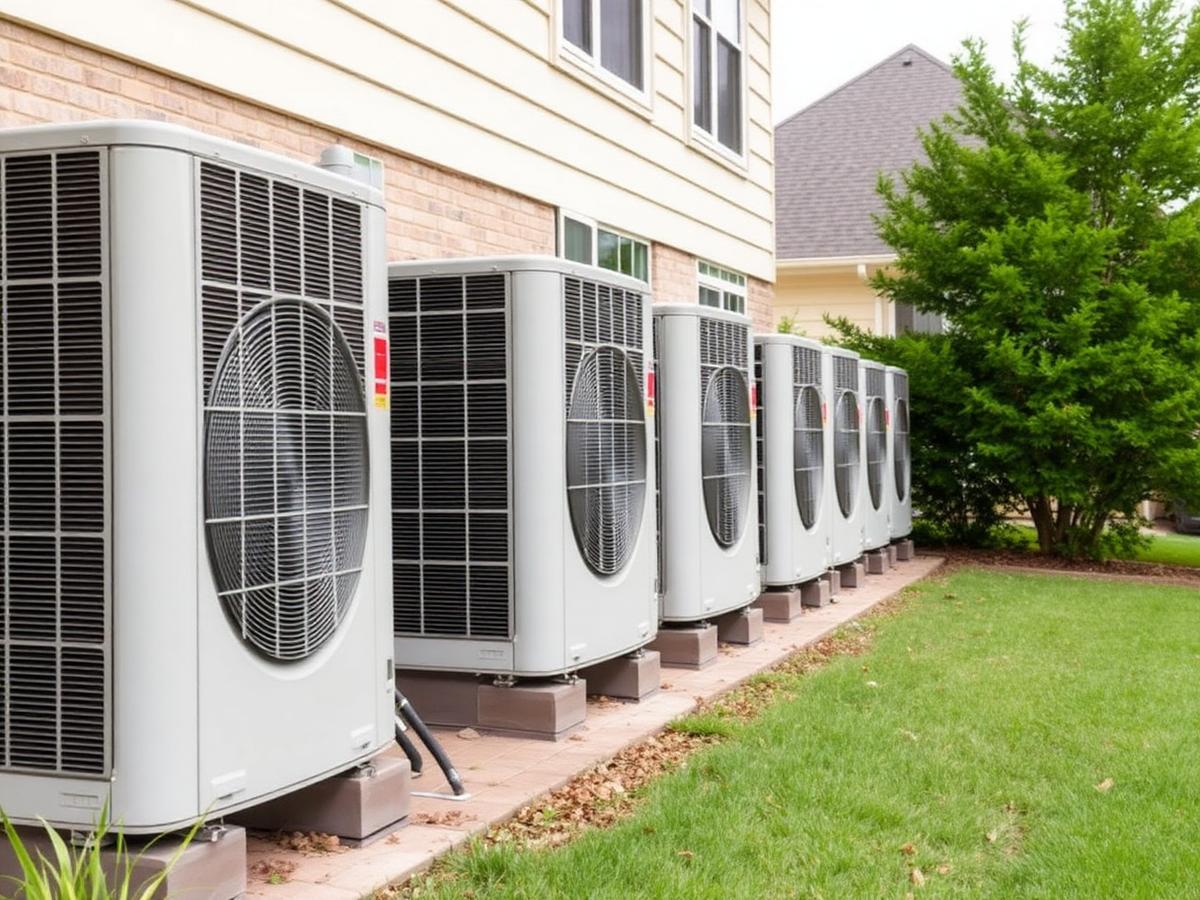 Outdoor AC condenser units